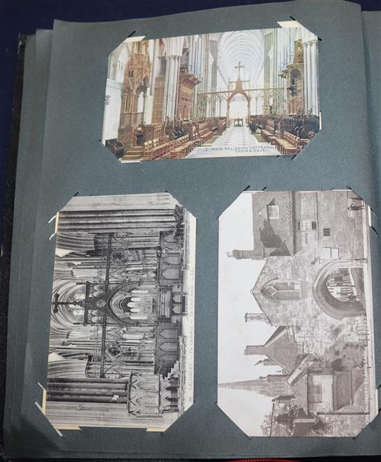 An early 20th century postcard album, UK topographical